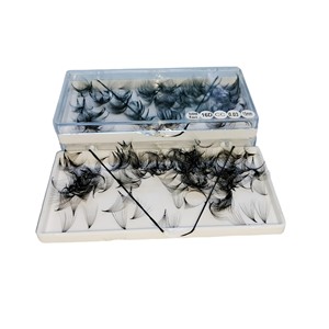 Vietnamca 0.03 0.05 16D Premade Mega hacim Fan Lashes sivri kök ince ince taban kullanımı kolay gevşek Pro yapılan uzantıları - Product Image 4