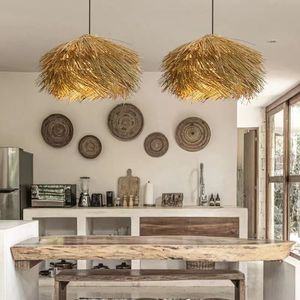 Modern dükkanı Bar çim asılı lamba tavan için japonya oturma odası kolye ışıkları wabi-sabi avize Loft odası dekor - Product Image 1
