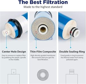 Membrana Solutions 50 GPD RO Membrana 1812-50 Reemplazo de filtro de ósmosis inversa para debajo del fregadero Sistema purificador de agua RO para el hogar - Product Image 3