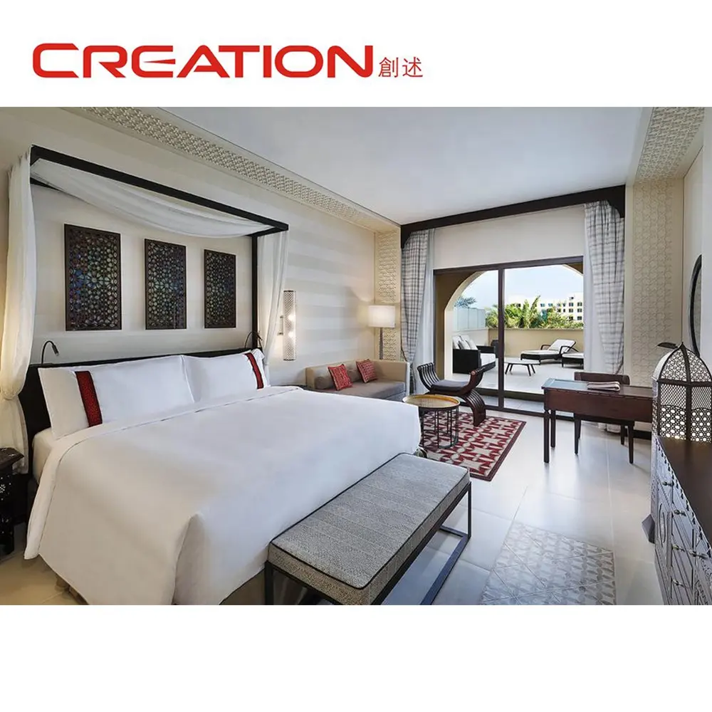 Fabrication de meubles d'hôtel traditionnel, 50 pièces, Jordan, Aqaba, Manara, luxe, hôtel cinq étoiles