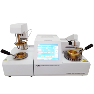 Bir makinede ASTM D93 kapalı fincan parlama noktası testi ve ASTM D92 açık fincan parlama noktası analizörü - Product Image 1