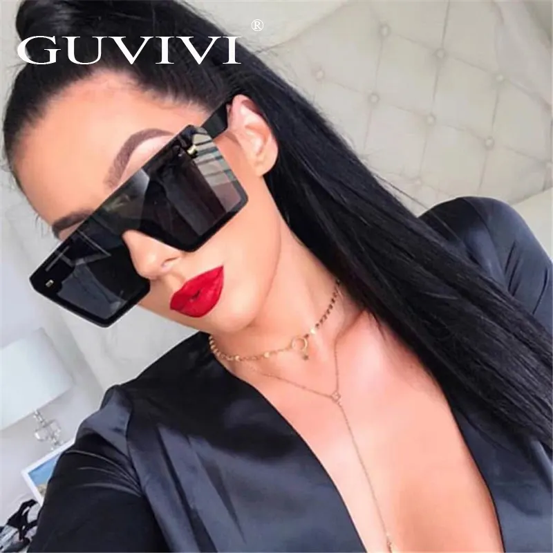 GUVIVI Square Fashion Últimas gafas de sol 2023 mujeres Oversized Gradient color Gafas de Sol para mujer