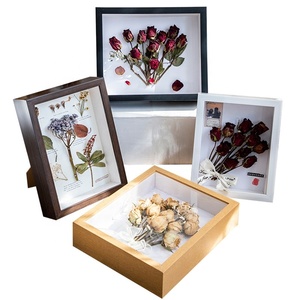 Wooden Color <strong>9</strong>*11 Inch Picture <strong>Frame</strong> DIY Display Flowers 6x12 Black Classical Wood Deep Photo <strong>Frame</strong> Shadow Box