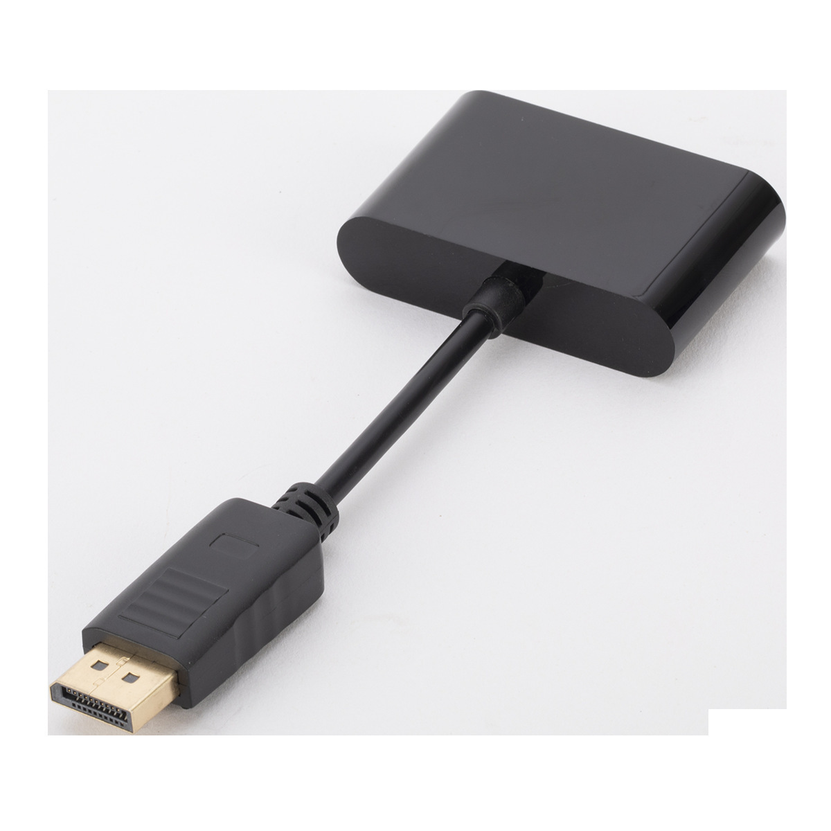 Plastic 2-in-1 Large Shell DP to HDMI/VGA Converter