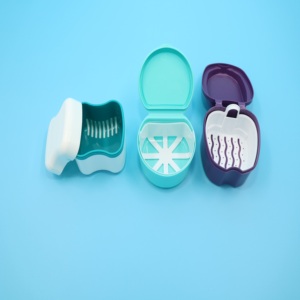 מכירה לוהטת צבעוני שן תותבת תיבת braces תיבה תותבת תיבת אחסון עם נטו