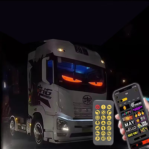 Esnek <span class=keywords><strong>Led</strong></span> araba pencere ekran ışığı DIY RGB özel animasyon programlanabilir kamyon reklam Logo ışığı melek şeytan göz lambası - Product Image 1