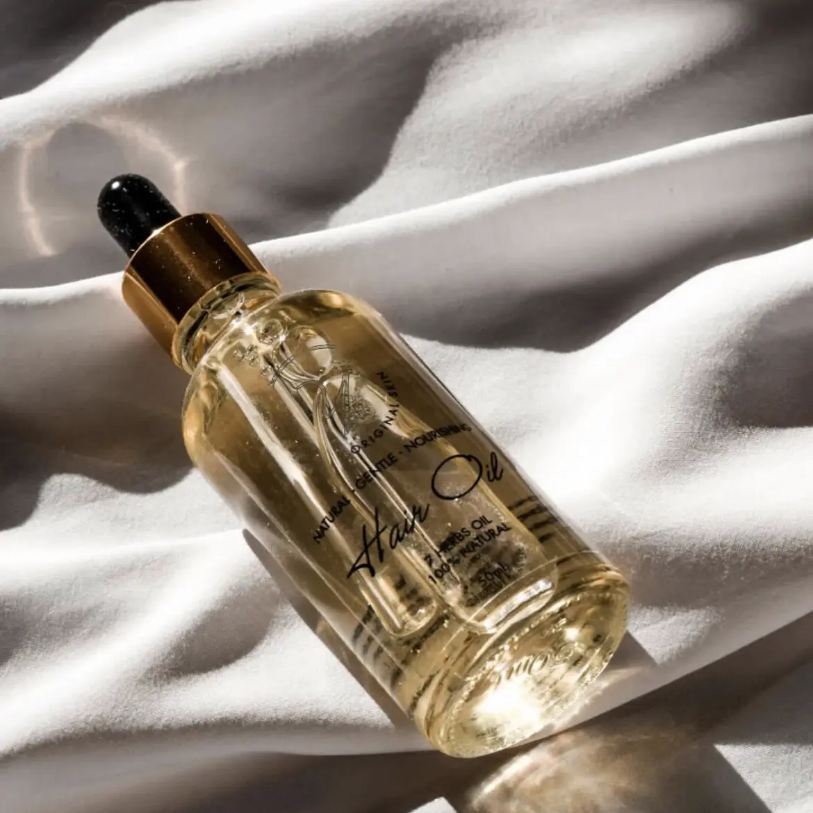 Botellas vacías de aceite para el cabello de vidrio de 15ml, 30ml, 50ml, envases cuentagotas para cosméticos