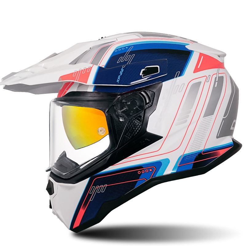White Blue Eola with Transparent Visor