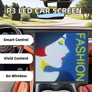 บอร์ด P3แสดงผล LED 64จุด64*64จุดสำหรับรถยนต์แผงแสดงภาพดิจิทัลที่ตั้งโปรแกรมได้หน้าจอ LED ติดรถยนต์แบบกำหนดเอง - Product Image 2
