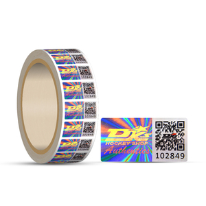 カスタムロゴセキュリティ番号デザイン防水QRコード一度使用ホログラフィックラベルステッカー - Product Image 4