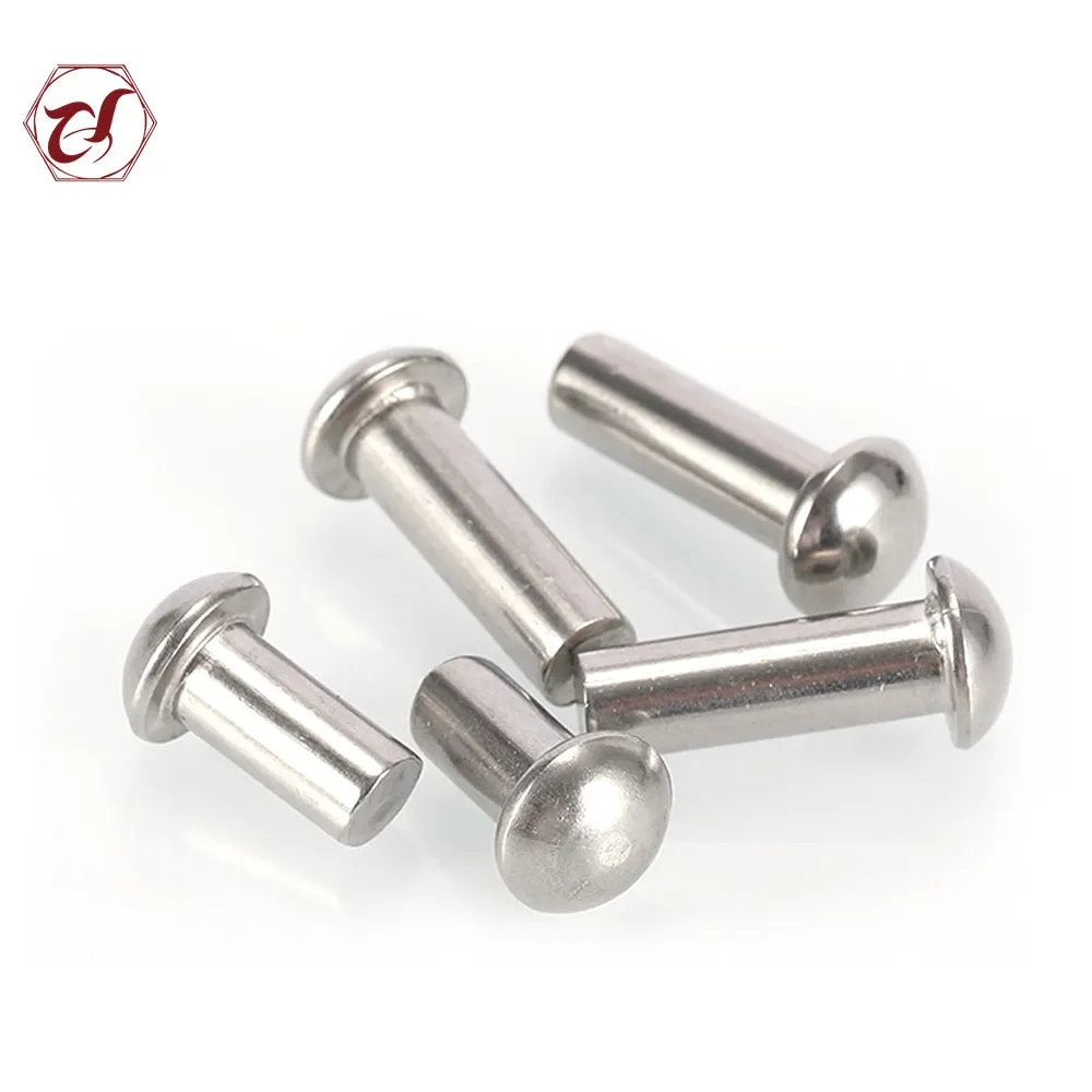 Üretim alüminyum yuvarlak katı perçin 5x10mm metal perçin paslanmaz çelik katı perçin