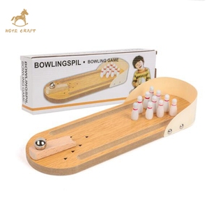 益智玩具儿童保龄球棋盘游戏手眼协调儿童弹射器游戏搞笑木制迷你保龄球玩具