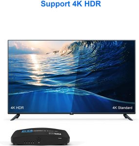 4K <strong>HDMI</strong> <strong>Switch</strong> 5port <strong>5</strong> in <strong>1</strong> Out HDMI2.0b Switcher 5x1 Box Supports 4k 60HZ RGB with IR Remote - Product Image 6