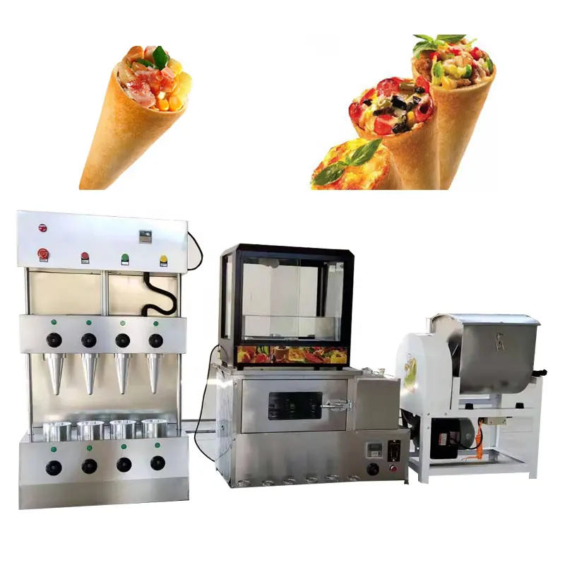 Semi-automação Dough Maker Cone Pizza Fazendo Máquina