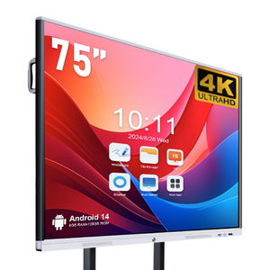 4K Android/window op 100 pollici interattivo Smart board Multi Touch ghiaione interattivo lavagna Computer per l'istruzione 75 pollici - Product Image 1