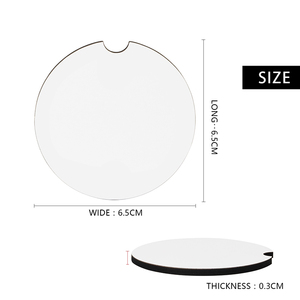 Özel logo hediye boş süblimasyon mdf ahşap araba bardak tutucu coaster toplu boş mantar araba fincan altlığı araba dekorasyon öğeleri