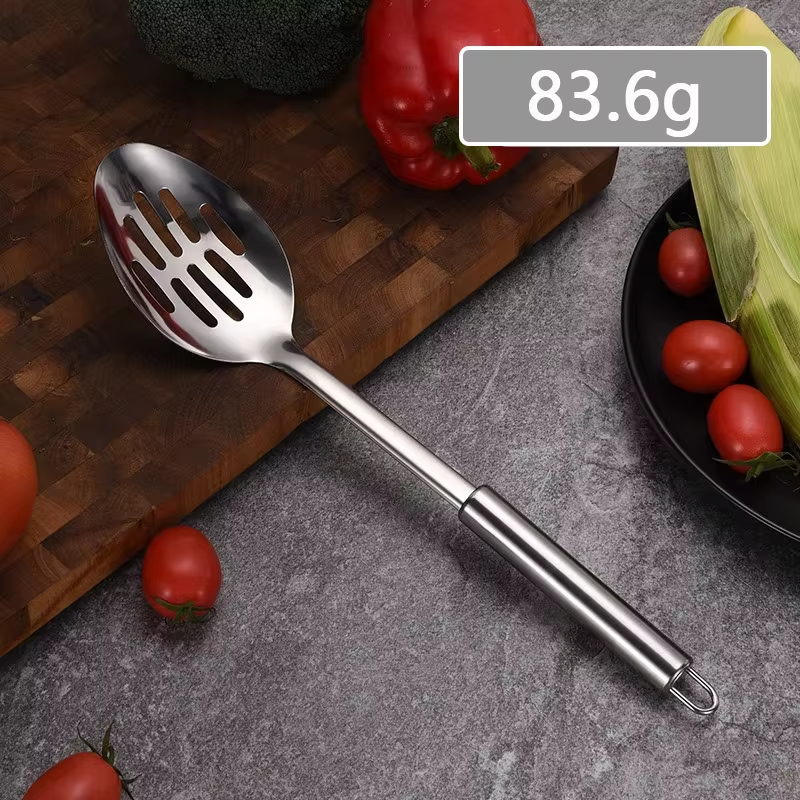 Silver long rice spoon drain 1mm thick
