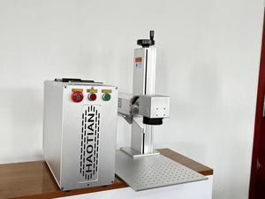 HT-100 100W Fiber lazer işaretleme makinesi yüksek güçlü lazer gravür makineleri