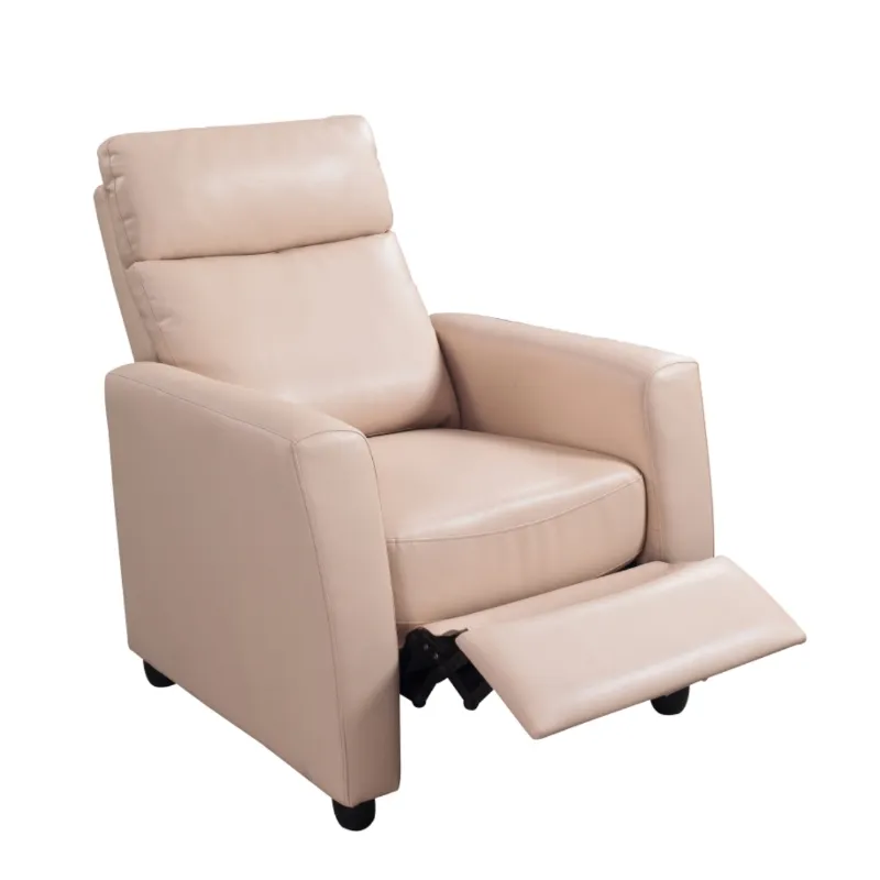 Sofá reclinável para uso doméstico em couro, cadeira de salão resistente em Anji, mais vendido