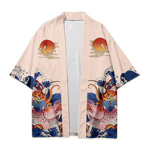 Áo khoác kimono in họa tiết tùy chỉnh theo phong cách Nhật Bản, áo choàng anime, áo khoác kiểu Nhật - Product Image 4