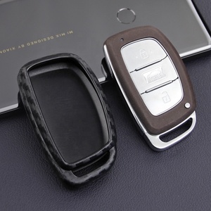 3 ปุ่มคาร์บอนไฟเบอร์ฝาครอบรถสําหรับHyundai IX25 IX35 IX45 Elantra Accent MISTRA Verna Tucsonฝาครอบกุญแจระยะไกล - Product Image 1