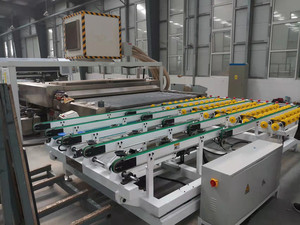 Máquina de descarga de carga de vidrio controlada por PLC con componente de núcleo de motor para línea de molienda de doble cara