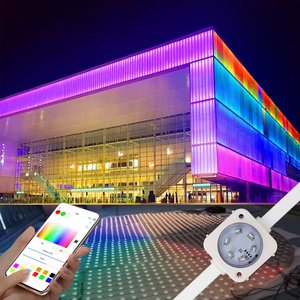Outdoor Engineering DMX512 DC24V 6PCS <strong>LEDS</strong> 40MM RGB Point Light Source <strong>Pixel</strong> Light for Landscape - Product Image 1