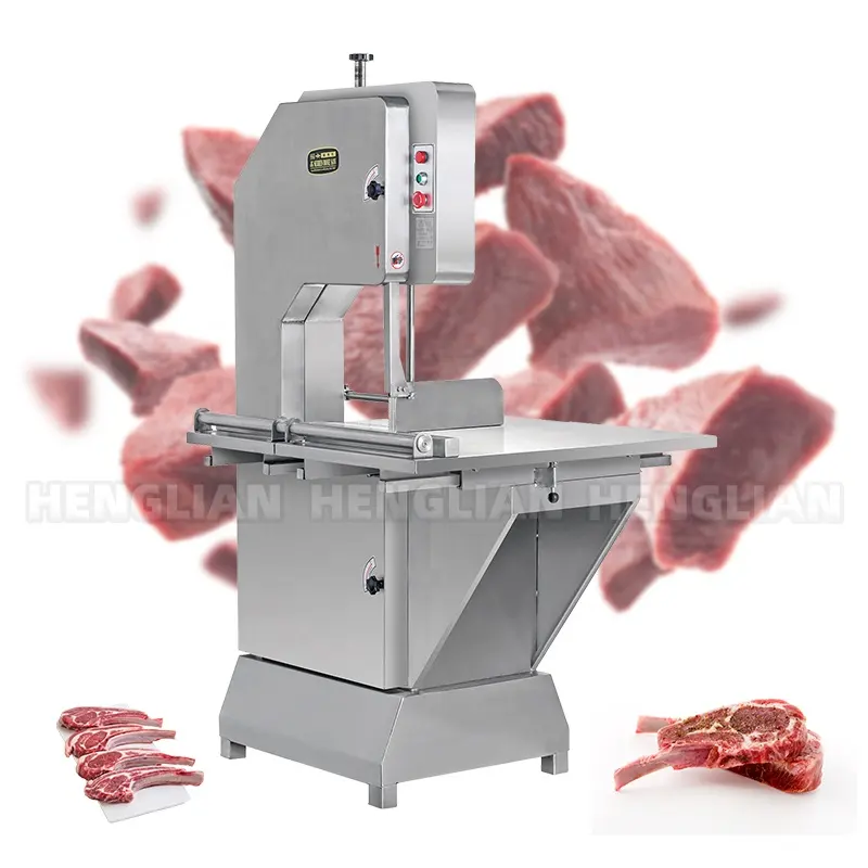 JG400AS kommerzielle Lebensmittel vertikale Edelstahl Lamm und Rindfleisch Knochen Gefrier schrank Fleisch Knochens äge maschine