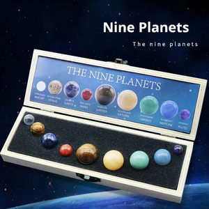Natural Crystal Stone Nine Planets Universe galaxy Solar System Planet Science Planet Set Crystal Ornaments Crystal Crafts - Product Image 1
