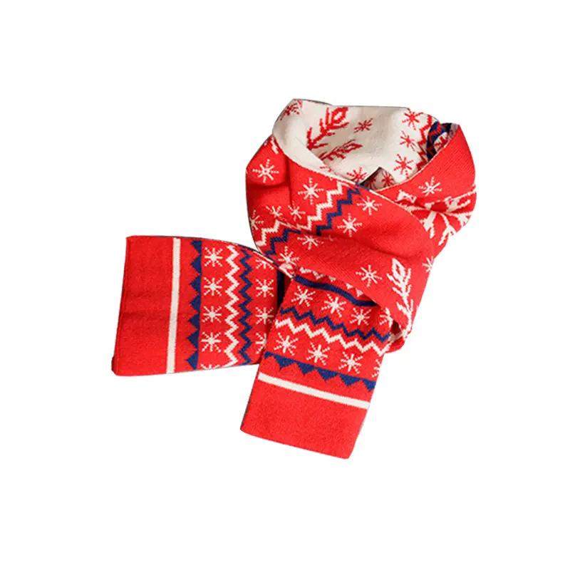 Écharpe de noël tricotée en acrylique d'hiver, personnalisée