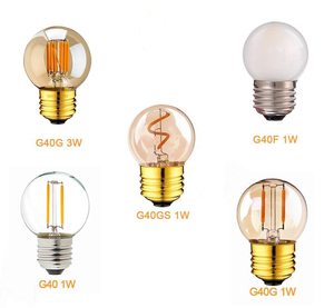 G40 MNI หลอดไส้เอดิสัน LED 1W 3W สีขาวอบอุ่น220V 110V E26สตริงไฟ LED เปลี่ยน E27ไฟกลางแจ้ง