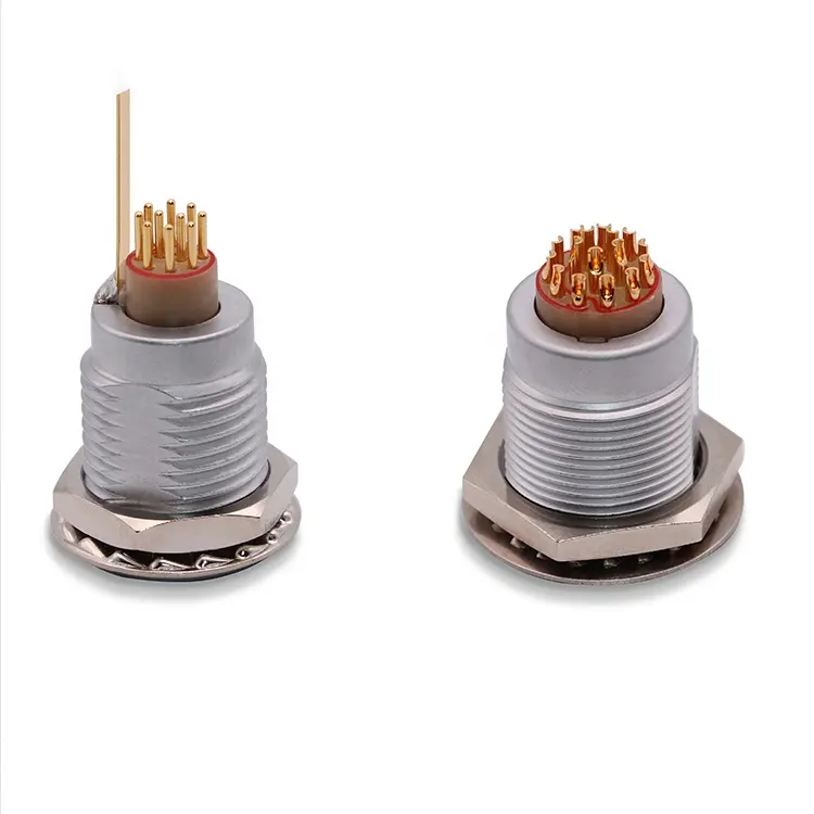 30 pin male female ECG metal round pull push connector connector for automotive