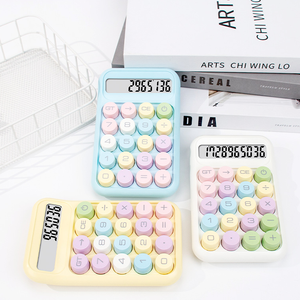 เครื่องคิดเลขขนาดเล็กน่ารัก X923-1สำหรับการเรียนรู้ในสำนักงานสไตล์มาการอง12หลัก - Product Image 3