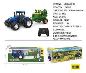 Yüksek standart CH 2.4G 1/24 Land tesviye kamyon modeli Diecast traktör RC tarla makinesi çocuklar için - Product Image 5