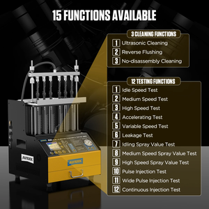 AUTOOL CT500 Kraftstoffe in spritz reiniger Tester 6 Zylinder Einspritz test Rückwärts spülung Benzin injektor reiniger für Auto GDI EFI