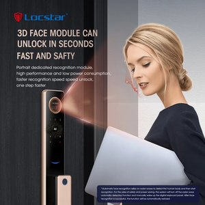 Locstar Automatic Mortise Set Smart Door Lock Wifi With 3d Face Recognition Finger <strong>Print</strong> and <strong>Keys</strong> - Product Image 4
