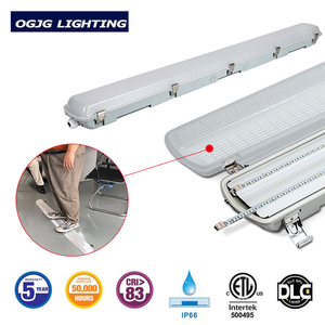 20w 40w 60w IP66发光二极管三防板条灯具停车场工业蒸汽密封三防线性灯