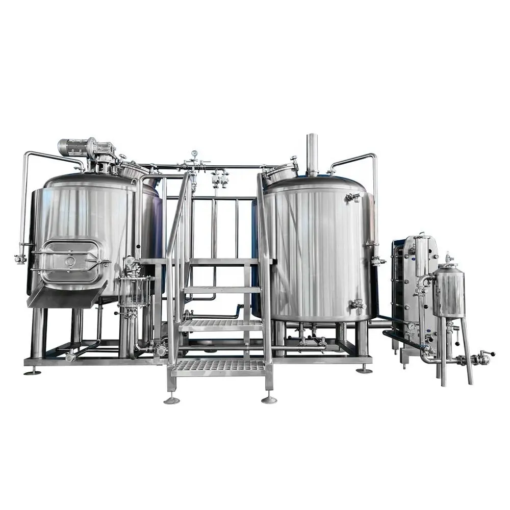 Máquina para hacer cerveza de 500l, Cervecería artesanal, sistema de equipo de elaboración de cerveza para restaurante Industrial llave en mano