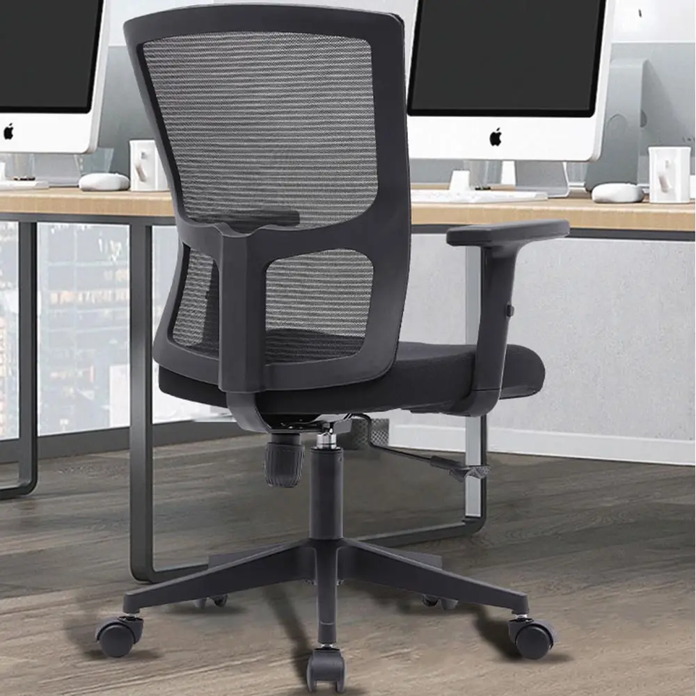 Adjustable Ergonomic Black Revolving Guest Manager Adjustable Mesh Swivel Office Chair