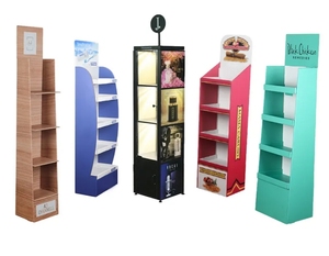 Biểu tượng tùy chỉnh in ấn tái chế Sản phẩm bán lẻ Pop tông sàn hiển thị đứng sản phẩm hiển thị các tông kệ - Product Image 3