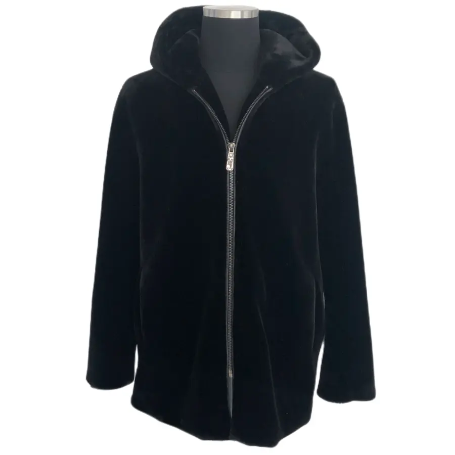 Abrigo de piel de imitación de visón para hombre, chaqueta con capucha, estilo clásico, alta calidad, precio barato de fábrica, venta al por mayor