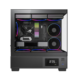 スチールフレーム付きS-X6 ATX ATXゲーミングPCケース、フロントUSB 3.0、デスクトップマザーボード用の防湿デザイン & 冷却システム - Product Image 1