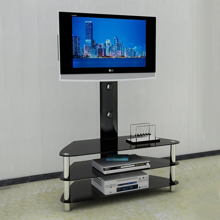 Armario de TV giratorio para el hogar, mueble de salón con soporte de exhibición, estantes de vidrio, soporte de tv de lujo, modelo novedoso