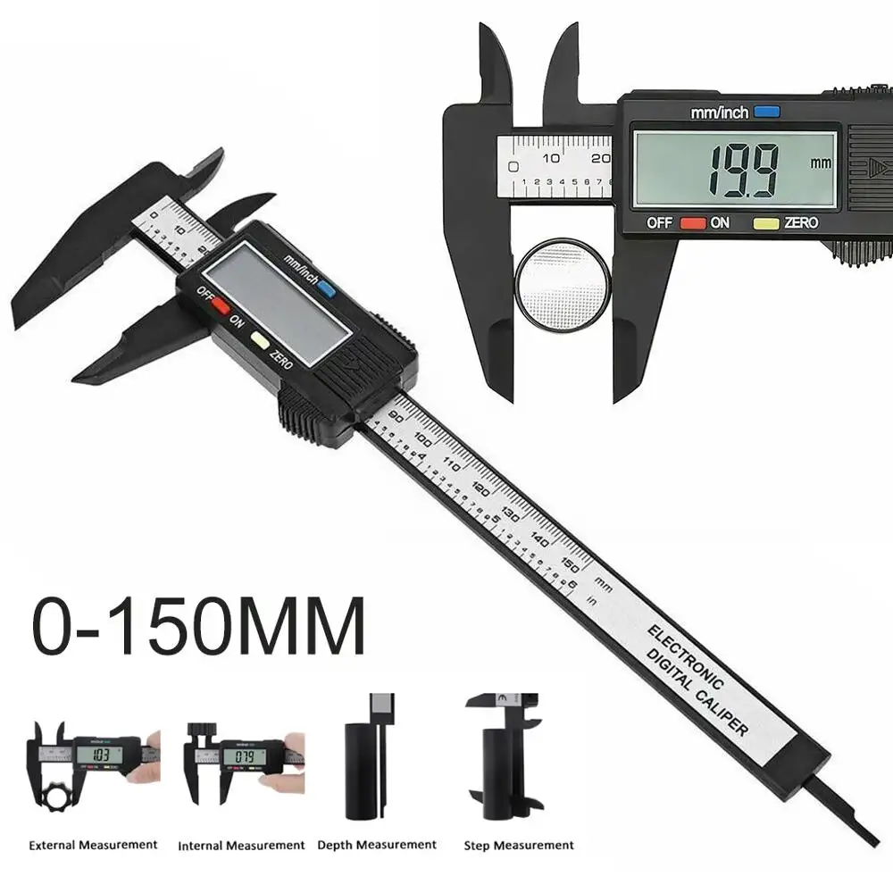 OEM H0005 Wholesale New 6'' 150mm LCD Digital Vernier Caliper Micrometer Measure Tool Gauge Ruler
