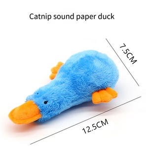 Juguete de peluche de pato para mascotas Mini de nuevo estilo de venta directa, con papel de sonido y hierba gatera, súper divertido - Product Image 6