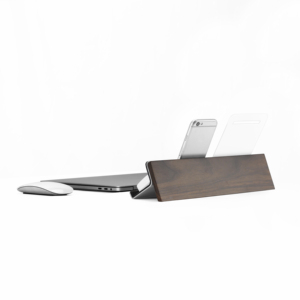 SAMDI Vertical Walnut Wood Display Stand Laptop <strong>Computer</strong> Bracket Desk for Home Use Walnut Wood Laptop <strong>Table</strong> - Product Image 4