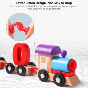 Kids Educational Digital Train Figure Model <strong>Blocks</strong> Wooden Train <strong>Building</strong> <strong>Blocks</strong> Puzzle Toy Set With Numbers <strong>Pattern</strong> 0~9 Car