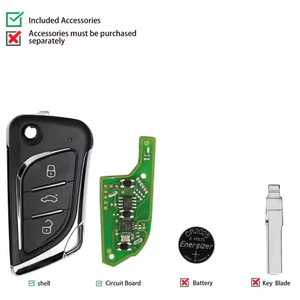 Xhorse กุญแจรีโมท XKLKS0EN (ชุบโครเมียม) สำหรับกุญแจ VVDI2 VDI รุ่นภาษาอังกฤษ - Product Image 1