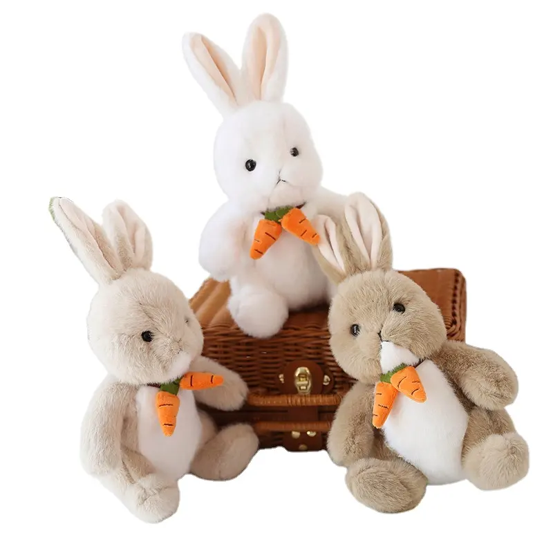 Креативная Мягкая кукла-кролик, подарок на кровать, прекрасный кролик-редис, плюшевая игрушка, милый кролик, подарок ребенку на день рождения, удобная игрушка