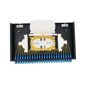 FTTH 1U 19 "montaje en rack deslizante 24 puertos ODF panel de conexión de fibra óptica con riel máquina fácil de usar - Product Image 3